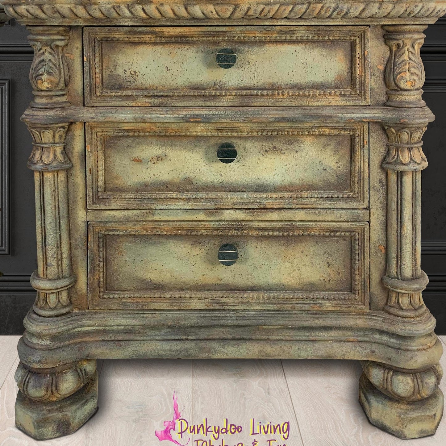 Nightstands Green Patina Vintage