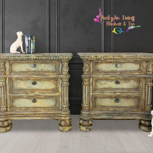 Nightstands Green Patina Vintage